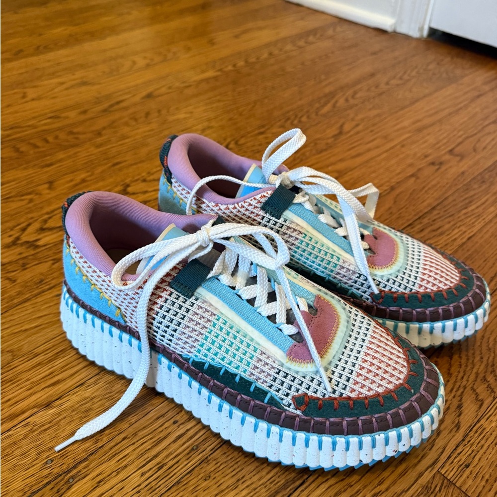 Chloe Women's Nama Mixed Media Sneakers